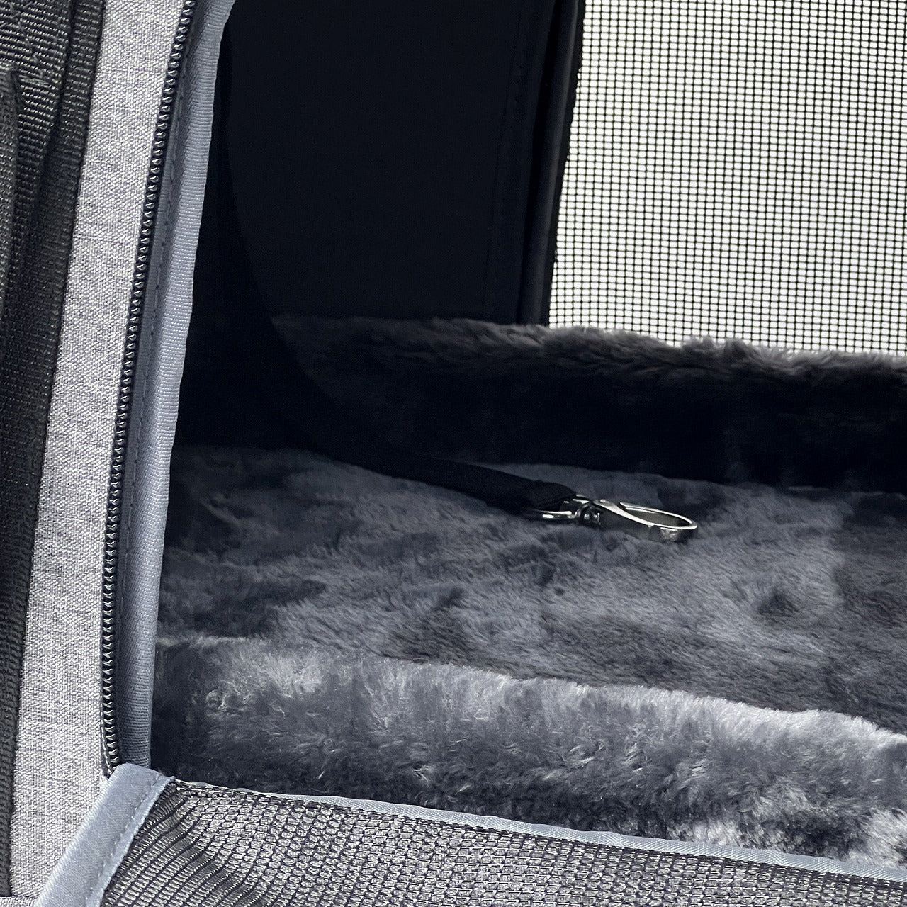 Pet Car Seat & Mobile Travel Crate – Rigid Soft-Sided, Tall Profile (Platinum Gray)
