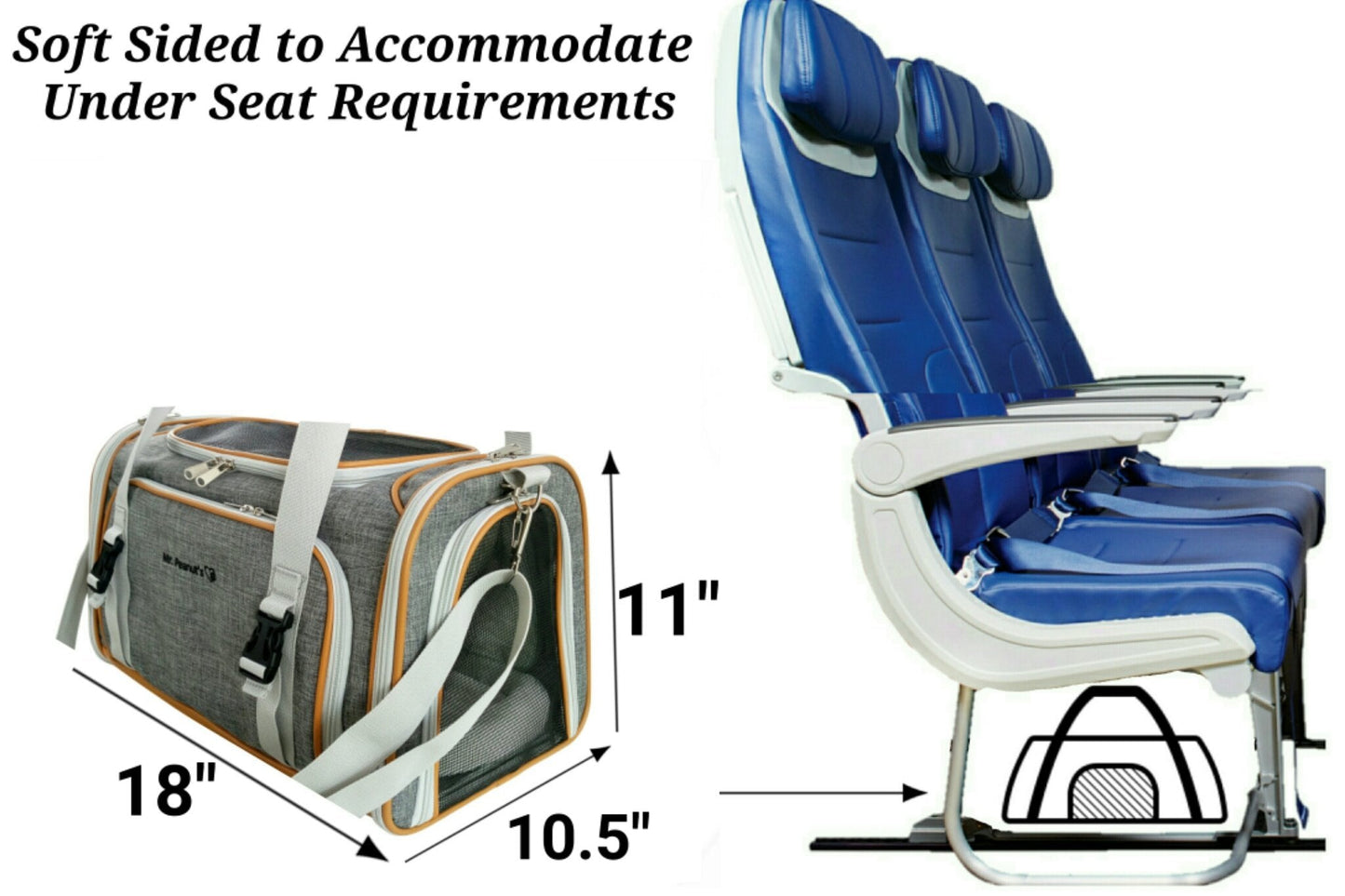 Airline Pet Carrier Soft-Sided Double Expandable (Platinum Series)