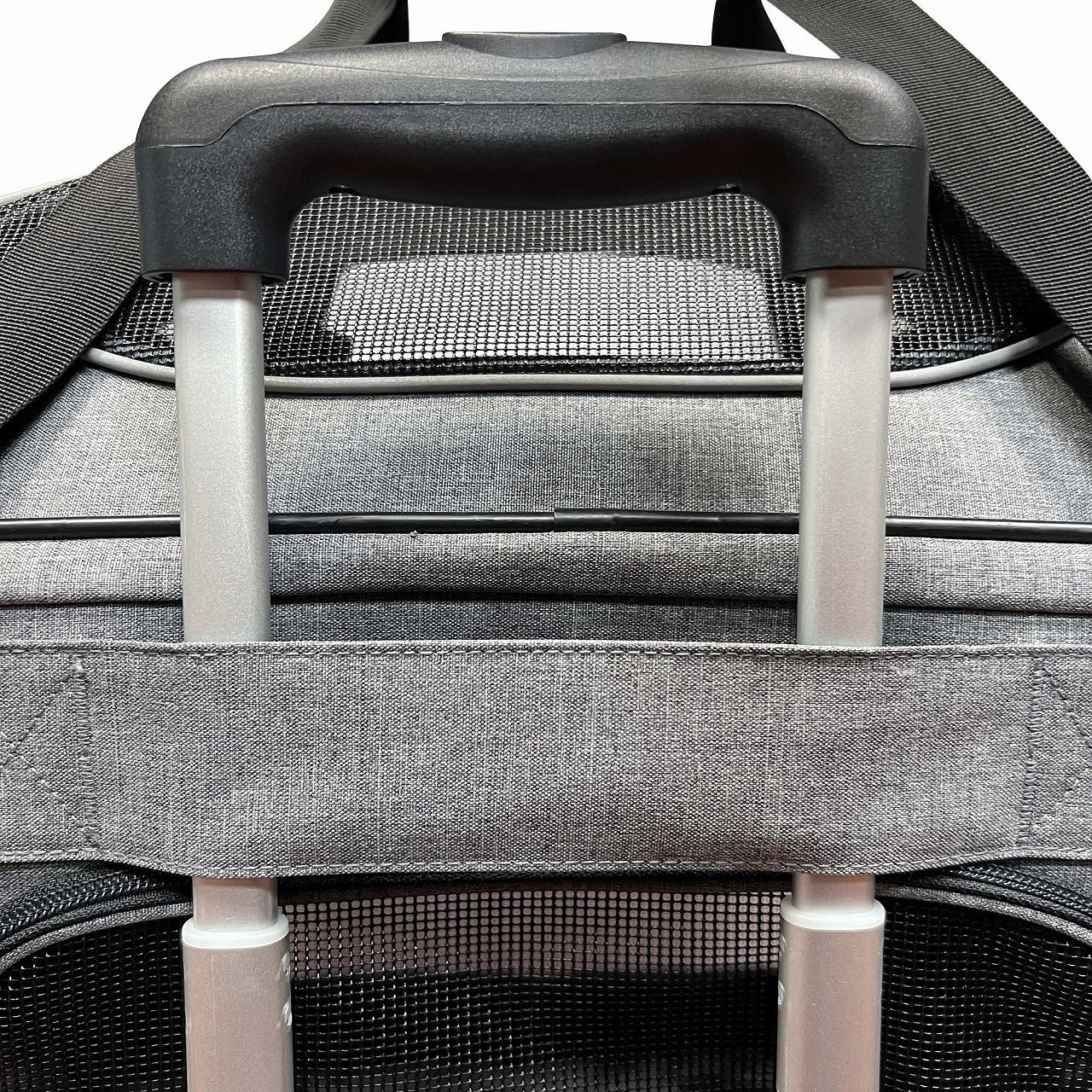 Pet Car Seat & Mobile Travel Crate – Rigid Soft-Sided, Tall Profile (Platinum Gray)