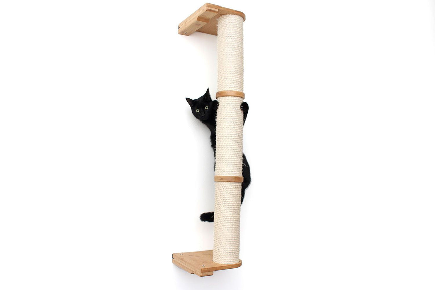 Wall Mounted Cat Scratching Pole with Sisal - Vertical Climbing Tower for Small Spaces