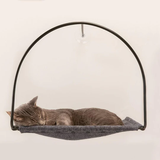 Cat Window Hammock with Suction Cups - 30lb Capacity Elevated Perch for Glass Windows
