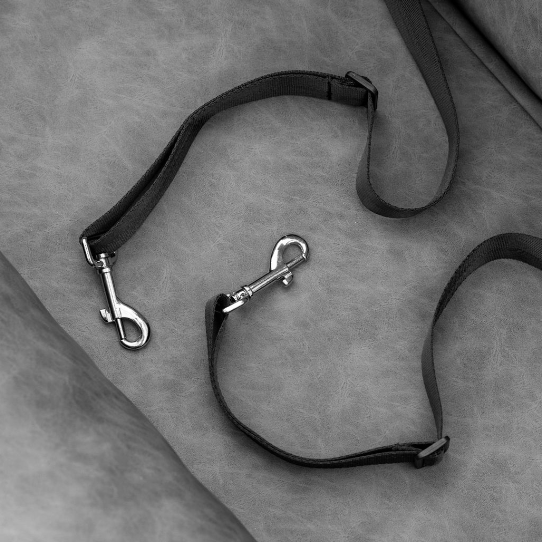 Faux Leather Memory Foam Dog Car Bed | Slate Gray