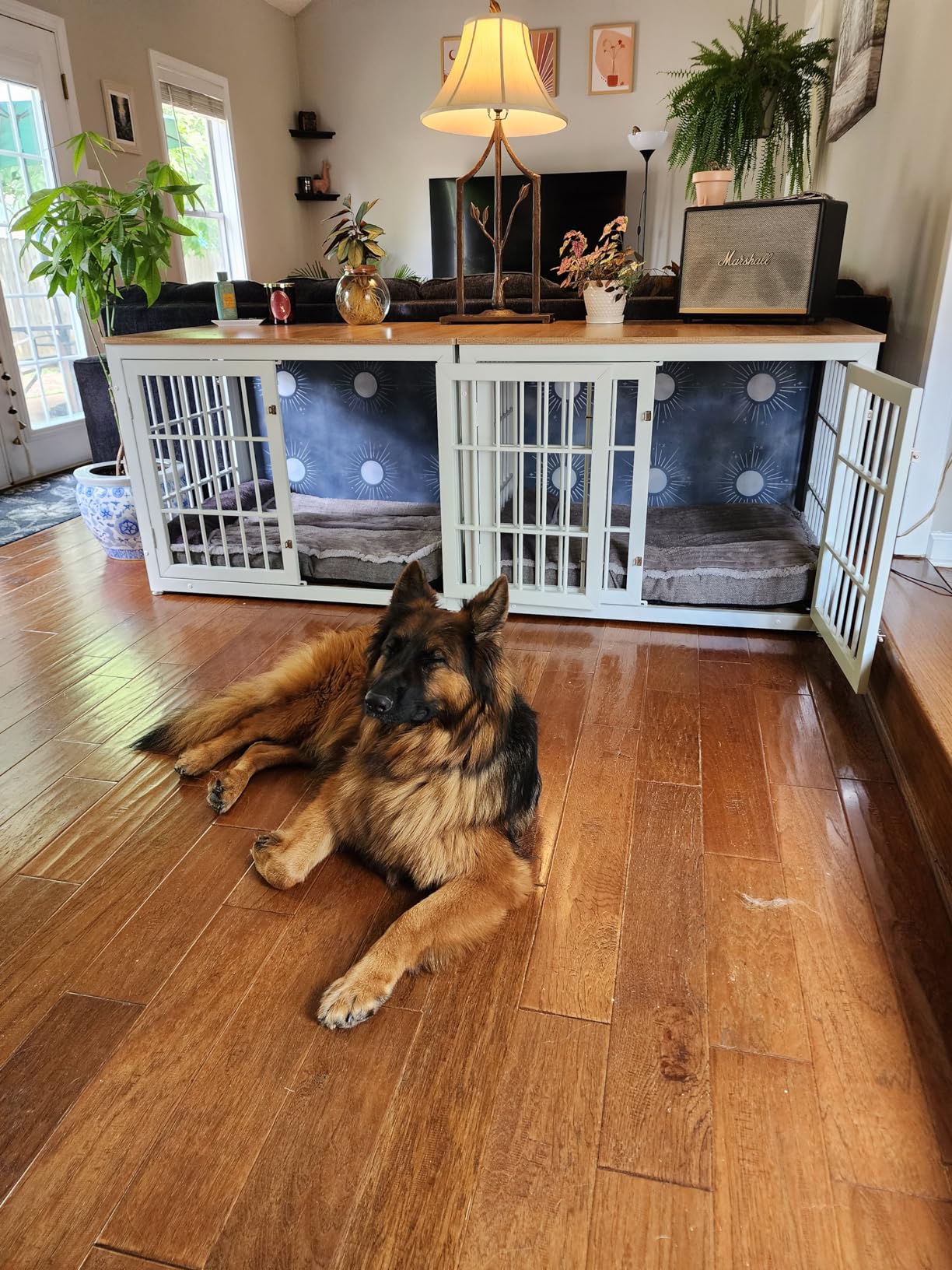 Double Door Dog Crate End Table