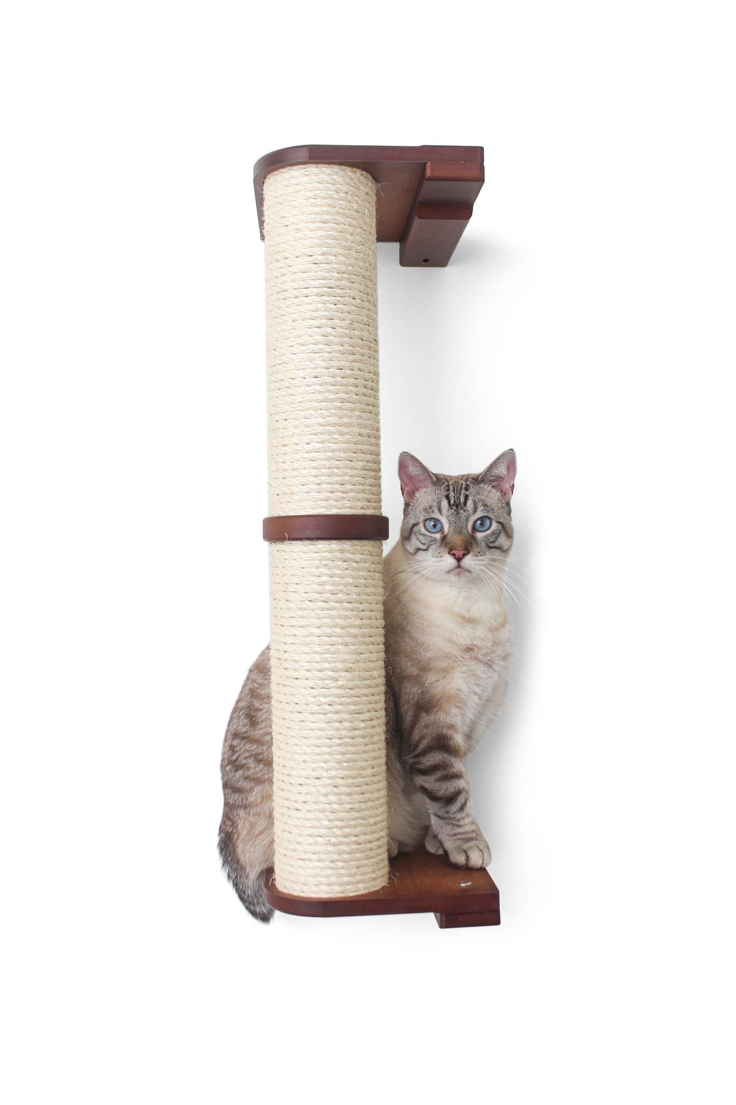 Wall Mounted Cat Scratching Pole with Sisal - Vertical Climbing Tower for Small Spaces