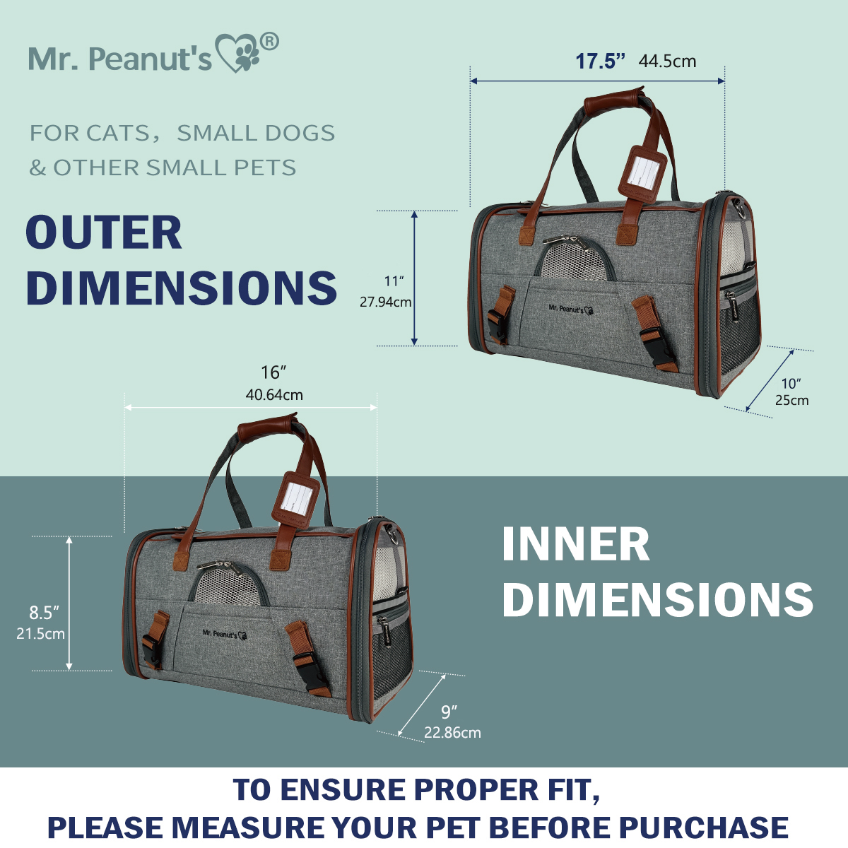 Airline Pet Carrier Soft-Sided Standard (Gold Series)