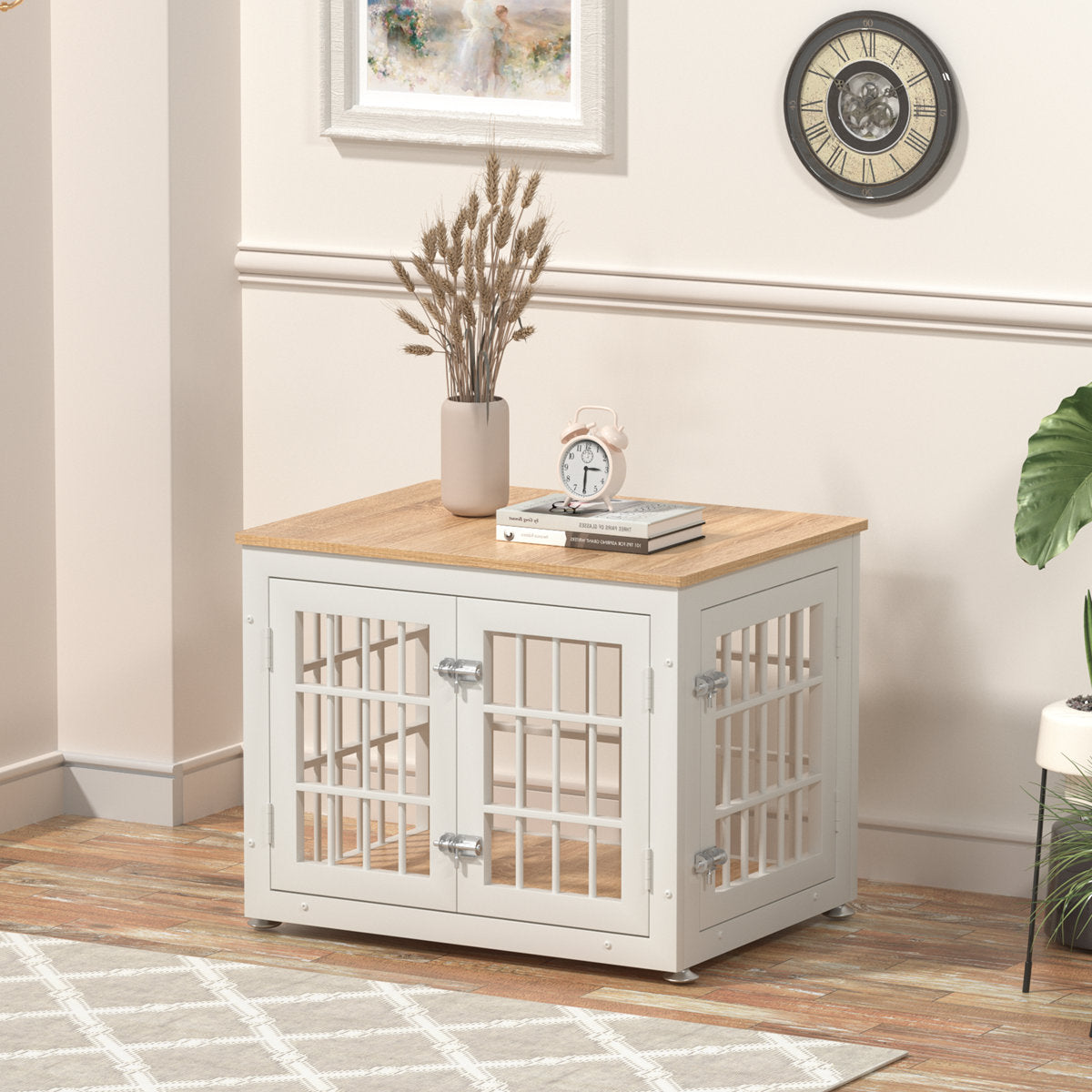 Double Door Dog Crate End Table