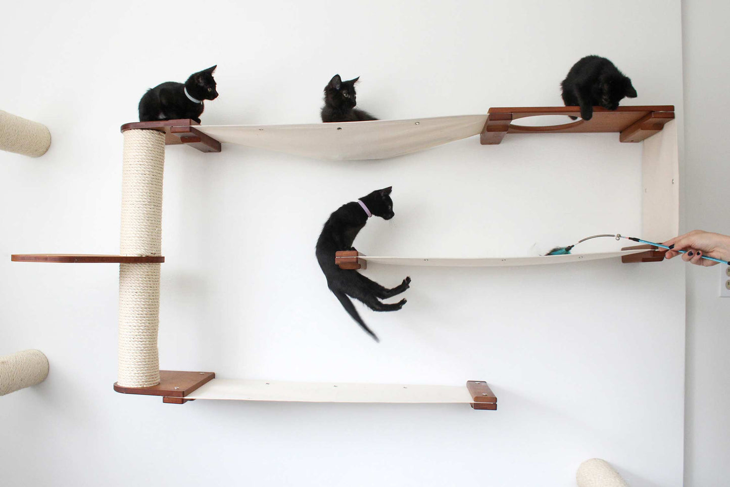 Cat Puzzle Wall System - 3-Tier Mental Stimulation Maze