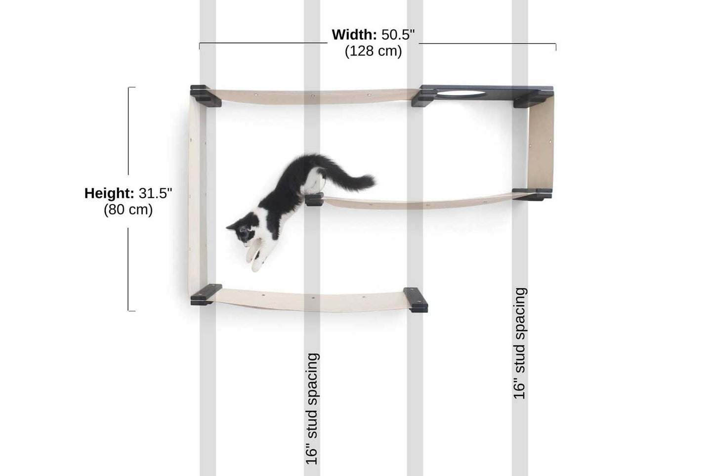 Cat Puzzle Wall System - 3-Tier Mental Stimulation Maze