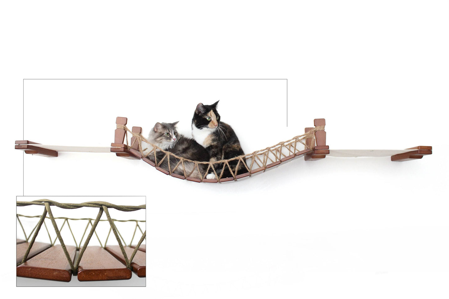 Double Cat Hammock Bridge - Suspension System with Climbing Platform