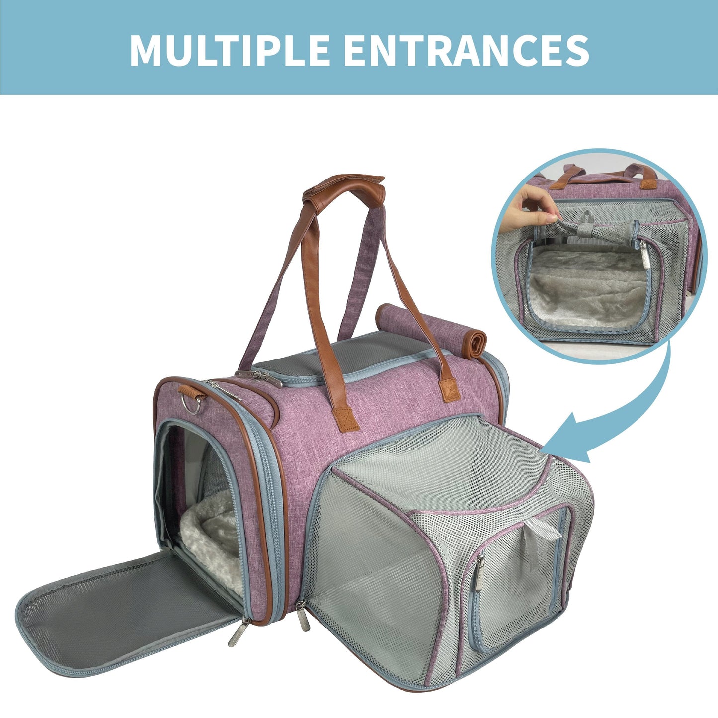 Airline Approved Expandable Pet Carrier – Mini Size, Soft-Sided Travel Tote
