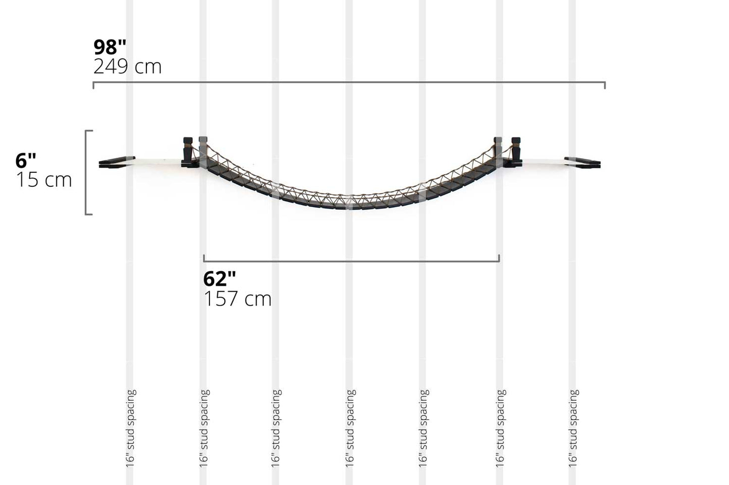 Double Cat Hammock Bridge - Suspension System with Climbing Platform
