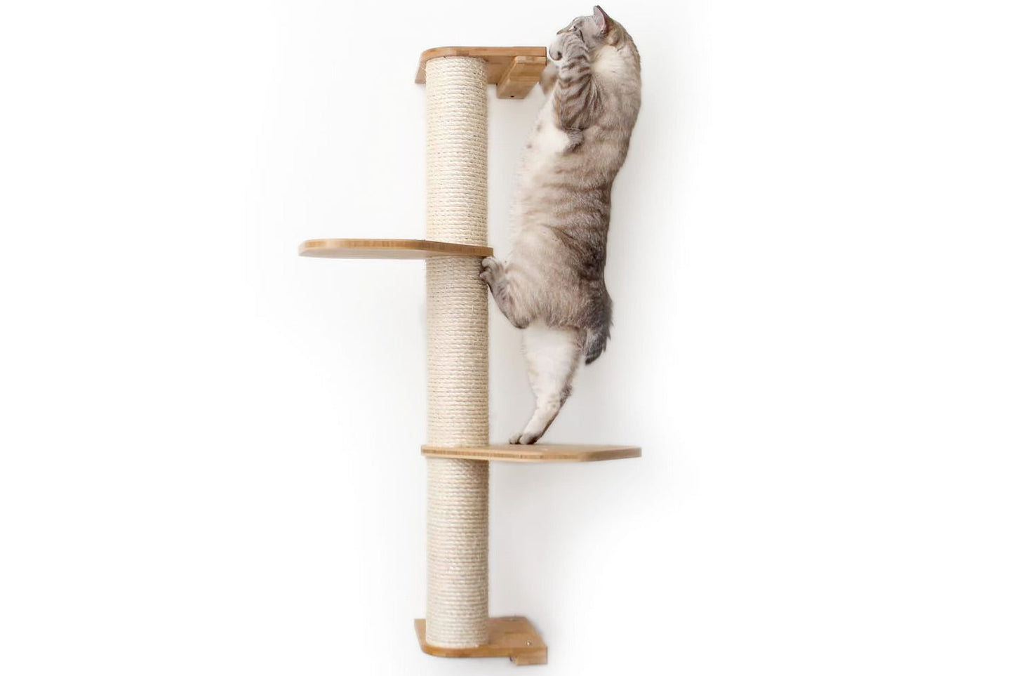 Wall Mounted Cat Scratching Pole with Sisal - Vertical Climbing Tower for Small Spaces