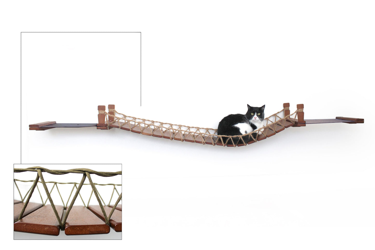 Double Cat Hammock Bridge - Suspension System with Climbing Platform