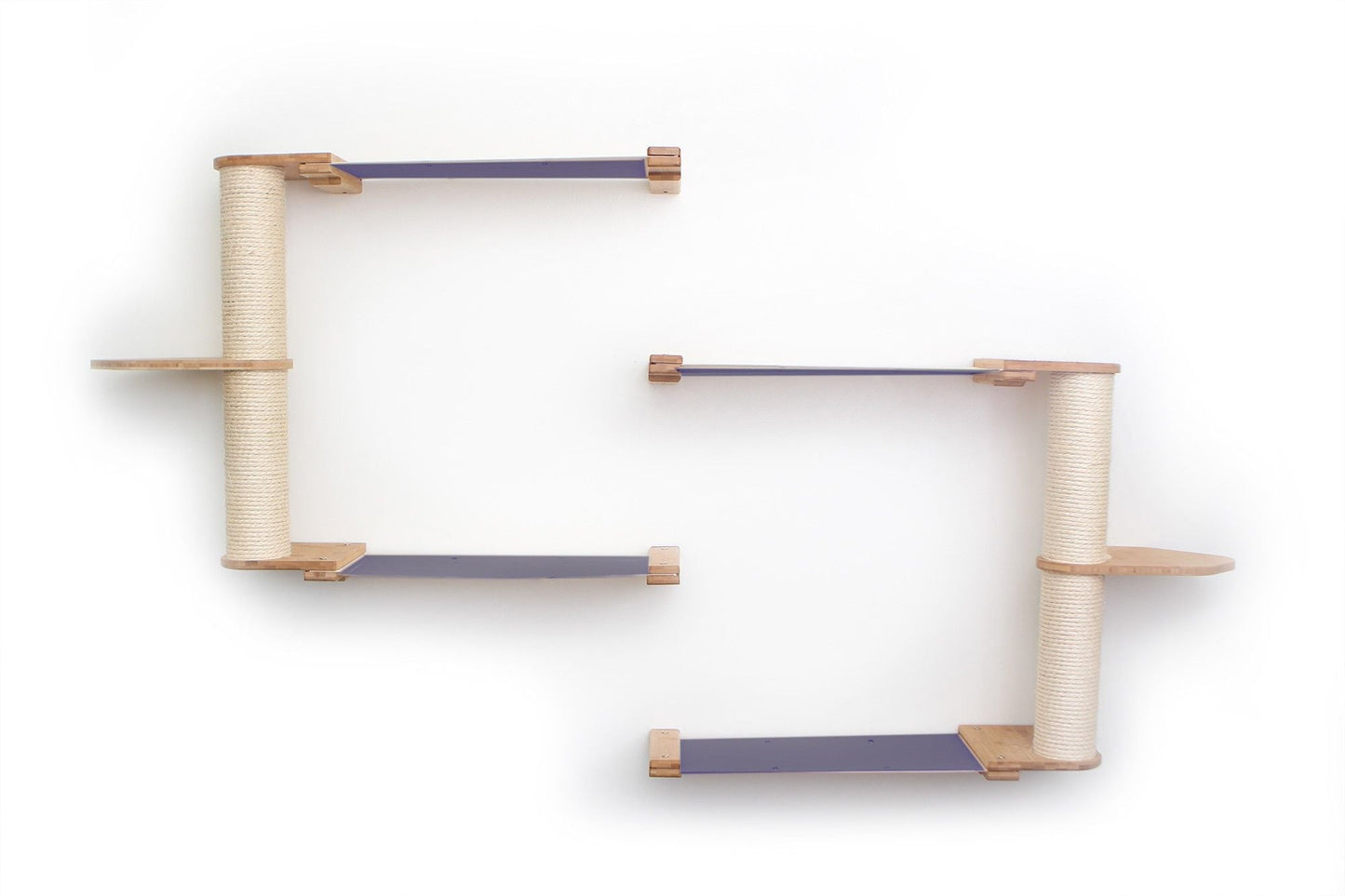Wall-Mounted Cat Tree with Scratching Post & Hammock System