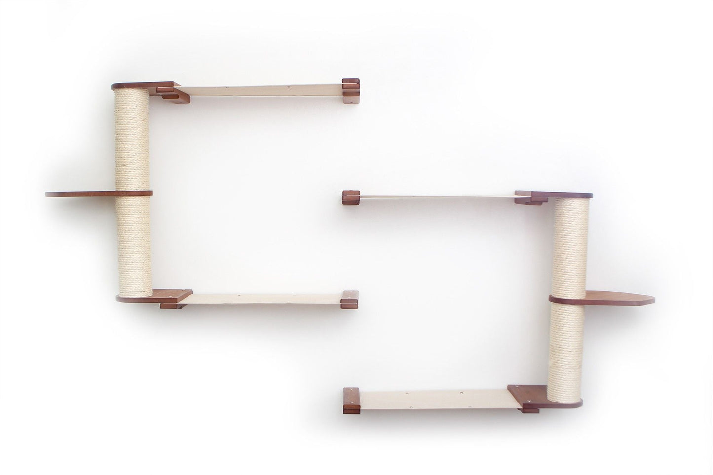 Wall-Mounted Cat Tree with Scratching Post & Hammock System