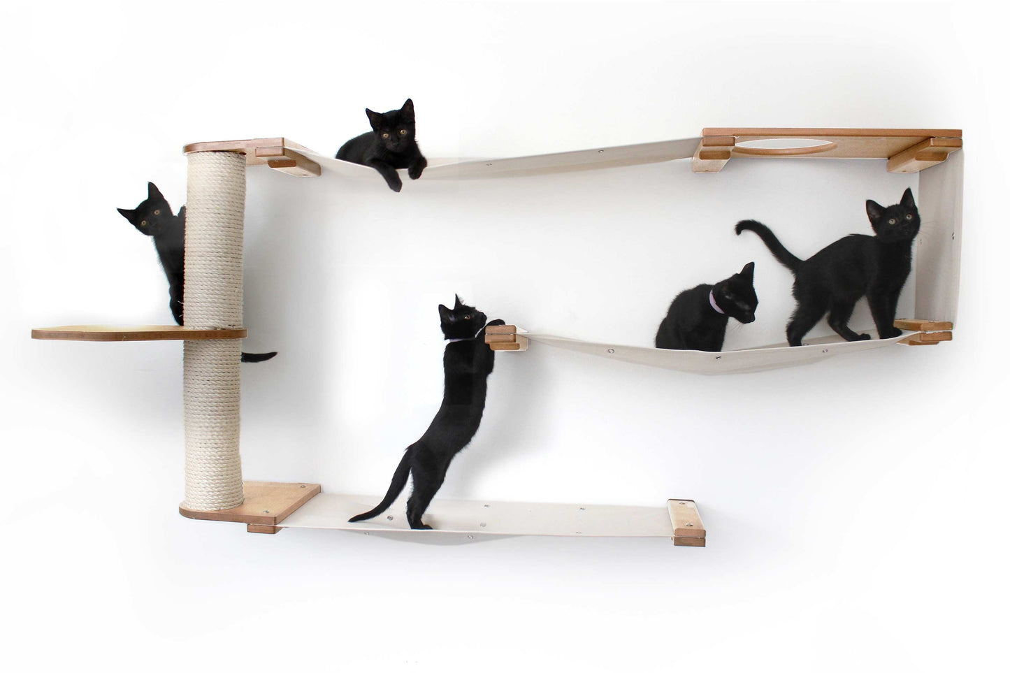 Cat Puzzle Wall System - 3-Tier Mental Stimulation Maze
