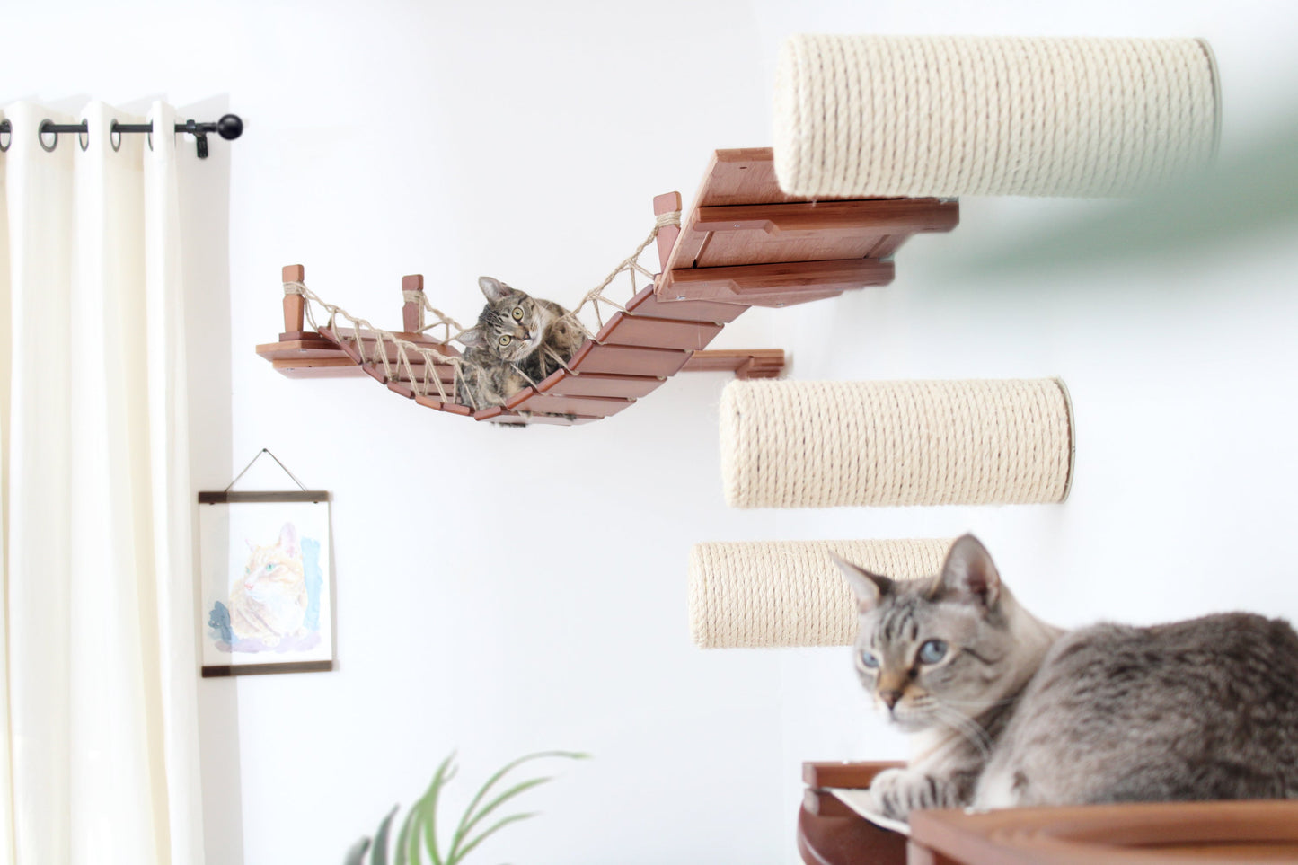 Corner Cat Bridge - Wall-to-Wall Connection System