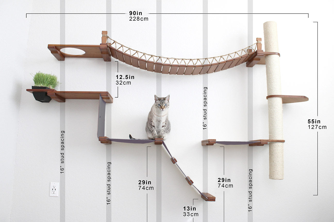 Cat Jungle Gym - Compact Activity System for Active Cats