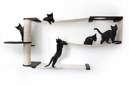 Cat Puzzle Wall System - 3-Tier Mental Stimulation Maze