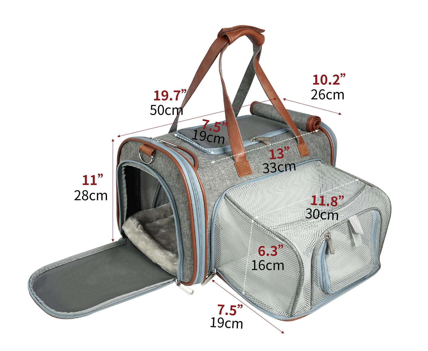 Airline Approved Expandable Pet Carrier – XL Size, Soft-Sided Travel Tote