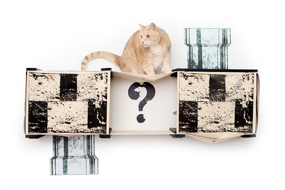 Mario-inspired Cat Condo - Interactive Warp Pipe Climbing System