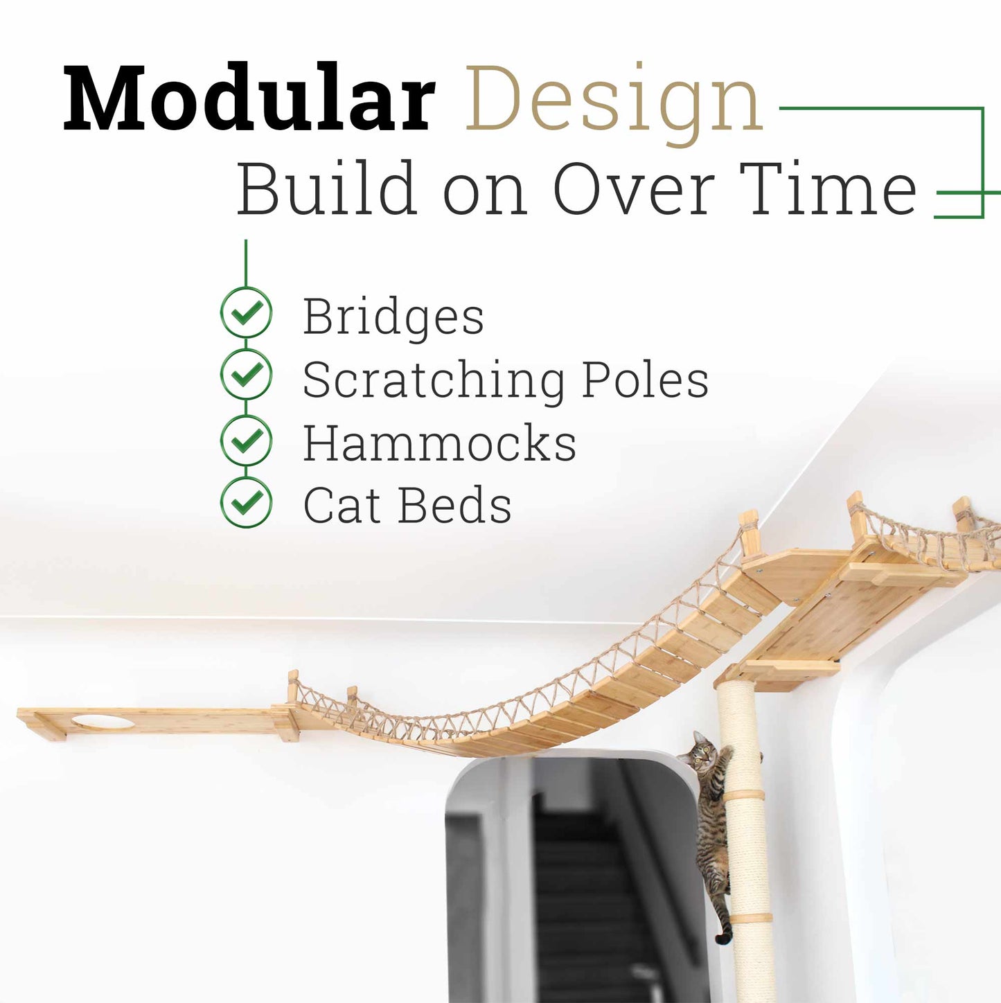 Corner Cat Bridge - Wall-to-Wall Connection System