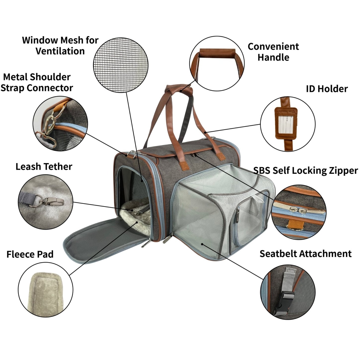 Airline Approved Expandable Pet Carrier – XL Size, Soft-Sided Travel Tote