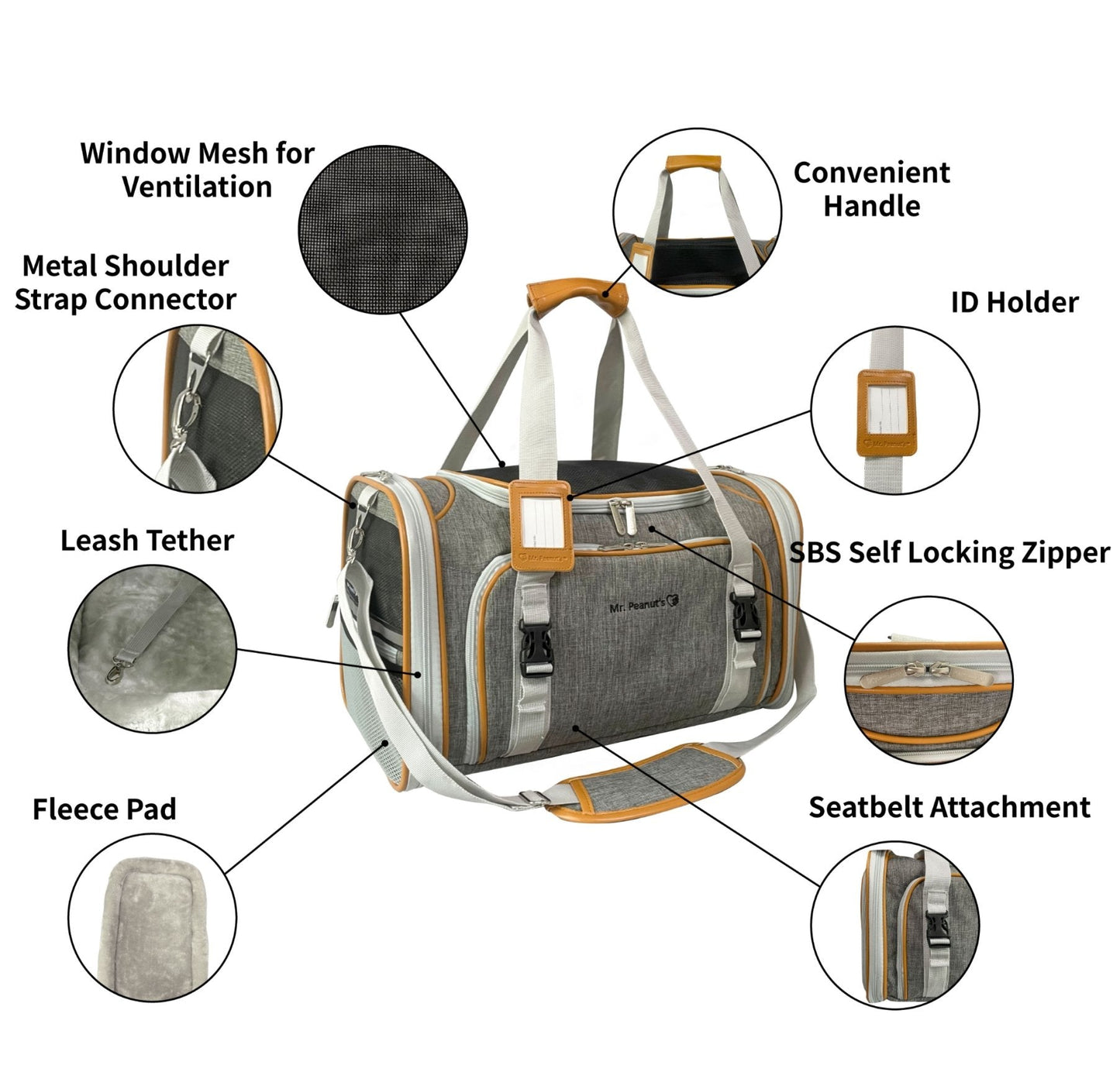 Airline Pet Carrier Soft-Sided Double Expandable (Platinum Series)