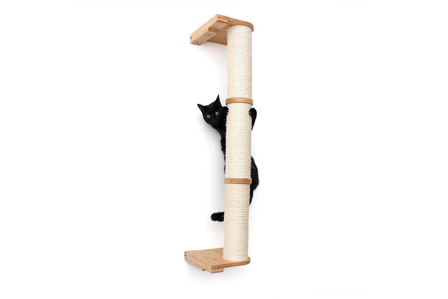 Wall Mounted Cat Scratching Pole with Sisal - Vertical Climbing Tower for Small Spaces