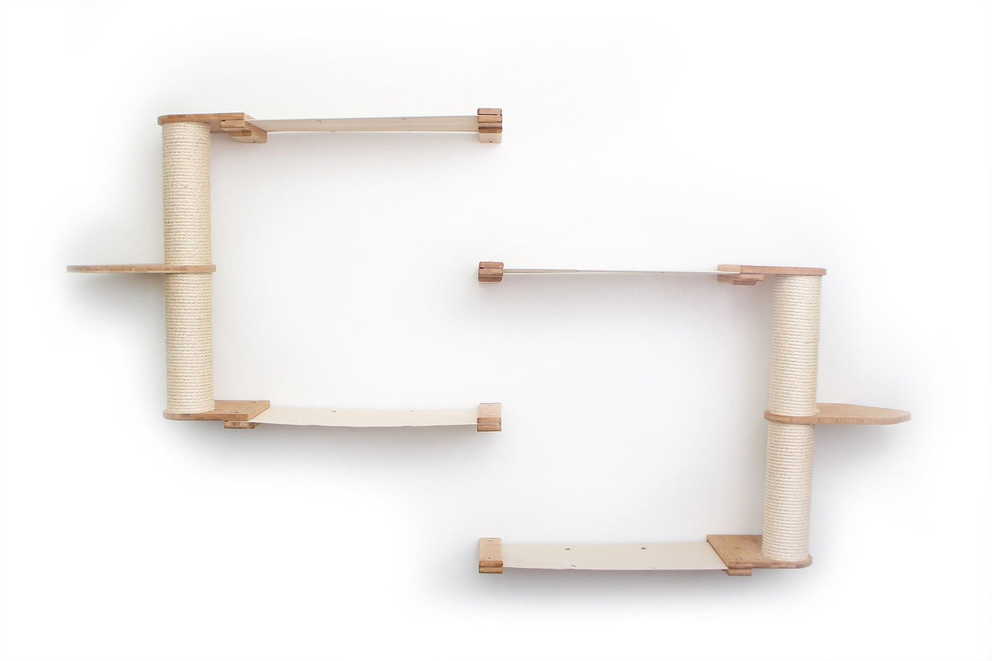 Wall-Mounted Cat Tree with Scratching Post & Hammock System