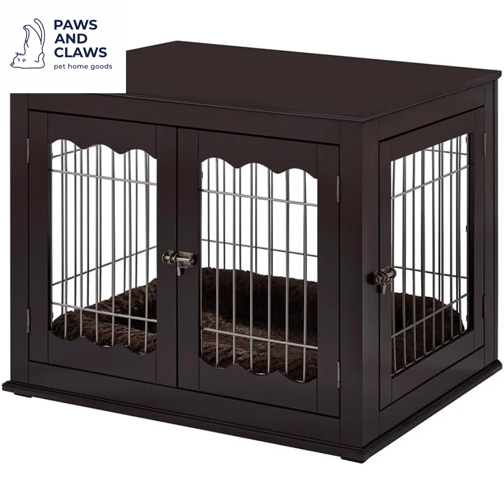 Furniture Style Dog Crate for Medium Dogs, Indoor Aesthetic Puppy Kennel, Modern Decorative Wooden Wire Pet House Dog Cage, Pre
