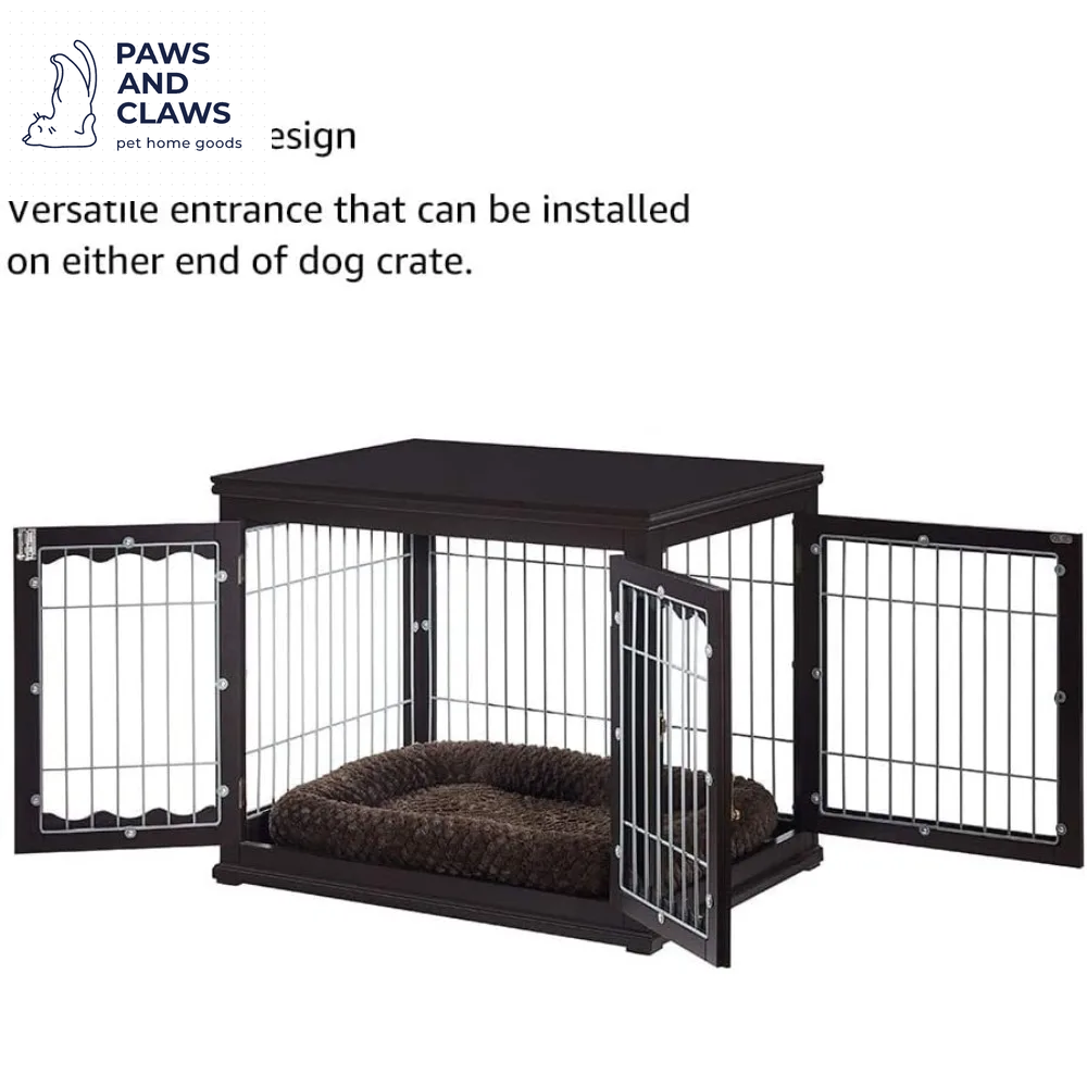 Furniture Style Dog Crate for Medium Dogs, Indoor Aesthetic Puppy Kennel, Modern Decorative Wooden Wire Pet House Dog Cage, Pre