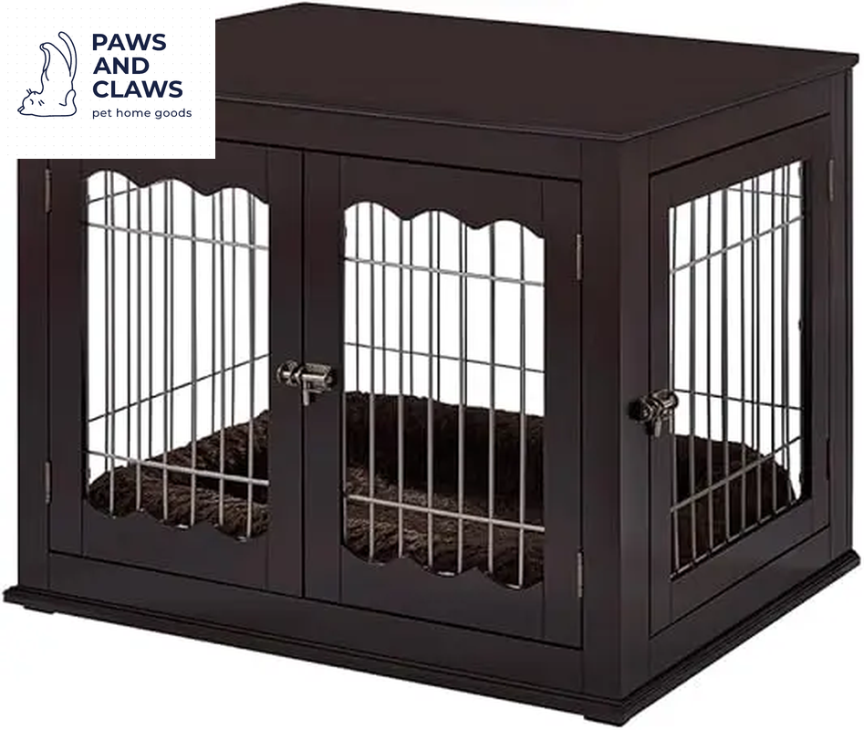 Furniture Style Dog Crate for Medium Dogs, Indoor Aesthetic Puppy Kennel, Modern Decorative Wooden Wire Pet House Dog Cage, Pre