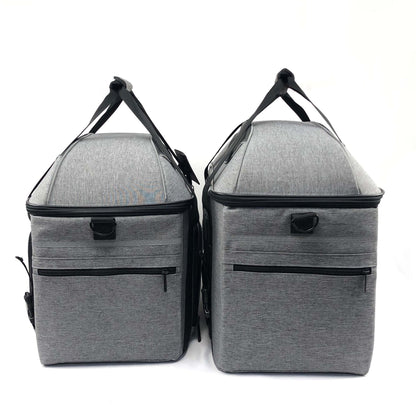 Pet Car Seat & Mobile Travel Crate – Rigid Soft-Sided, Tall Profile (Platinum Gray)