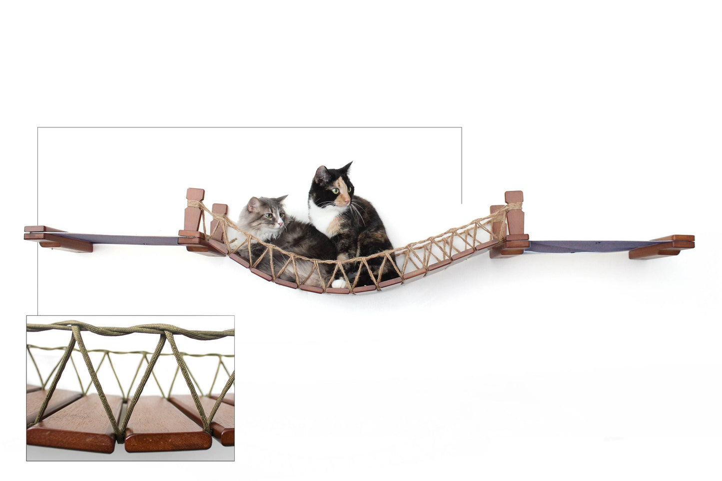 Double Cat Hammock Bridge - Suspension System with Climbing Platform