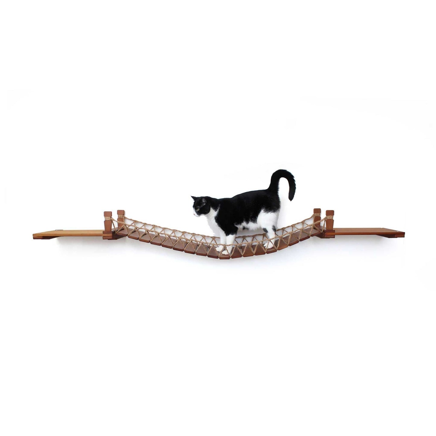 Wall-Mounted Cat Bridge - Flexible Crossing System with Safety Railings