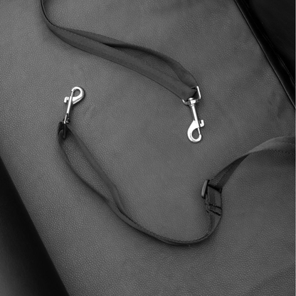 Faux Leather Memory Foam Dog Car Bed -  Black