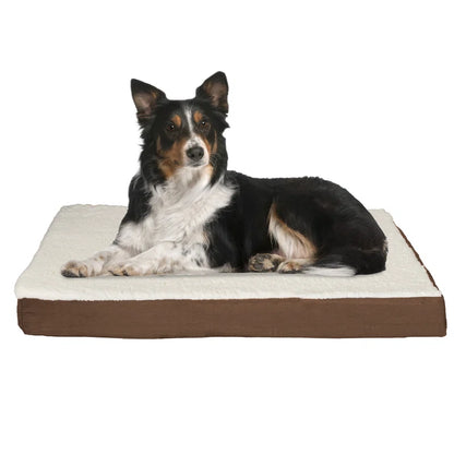 Dual-Layer Memory Foam Crate Mat with Machine Washable Cover
