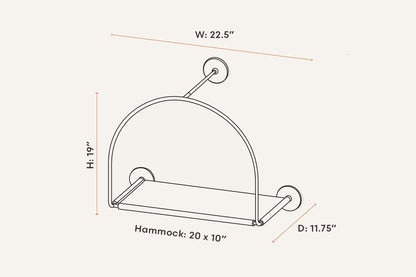 Cat Window Hammock with Suction Cups - 30lb Capacity Elevated Perch for Glass Windows