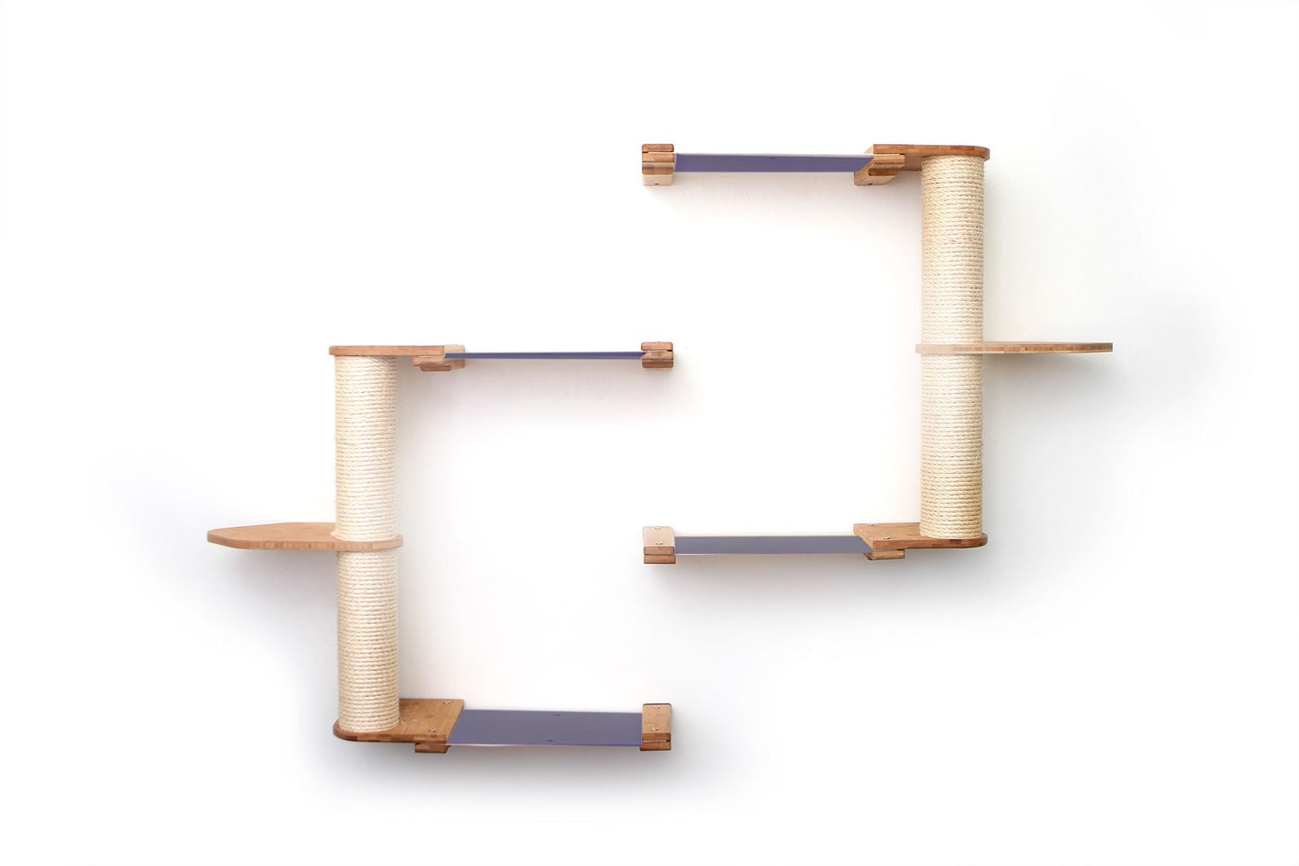 Wall-Mounted Cat Tree with Scratching Post & Hammock System