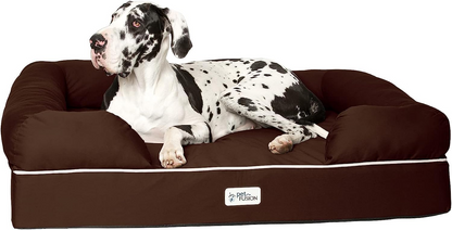Orthopedic Memory Foam Dog Bed with Bolster Sides