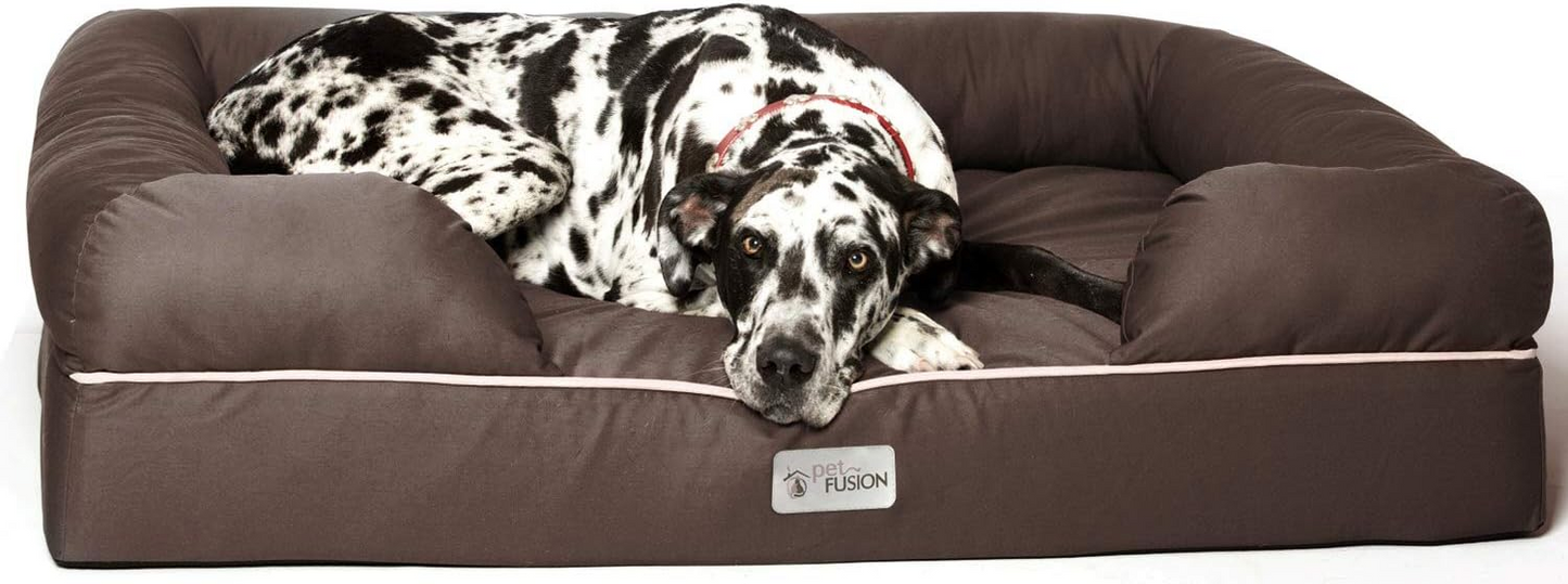 Orthopedic Memory Foam Dog Bed with Bolster Sides