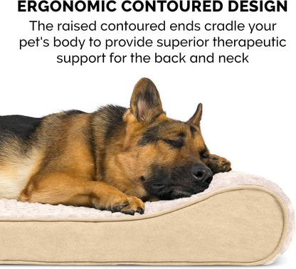 Contoured Orthopedic Dog Bed with Ultra Plush Surface