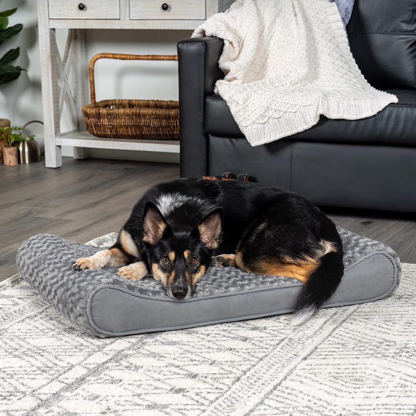 Contoured Orthopedic Dog Bed with Ultra Plush Surface