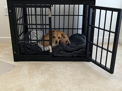 Double Door Dog Crate End Table