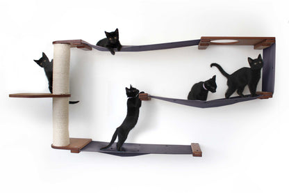 Cat Puzzle Wall System - 3-Tier Mental Stimulation Maze