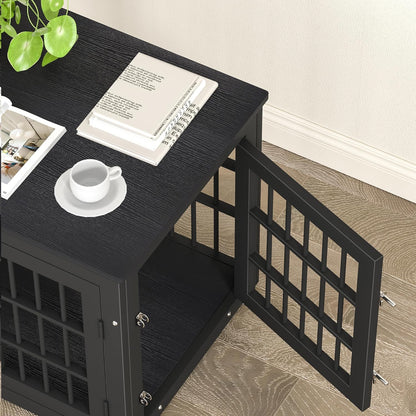 Double Door Dog Crate End Table