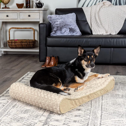 Contoured Orthopedic Dog Bed with Ultra Plush Surface