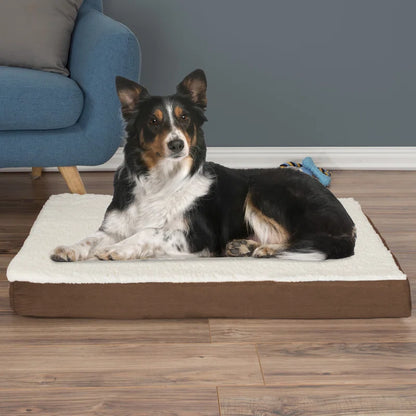 Dual-Layer Memory Foam Crate Mat with Machine Washable Cover