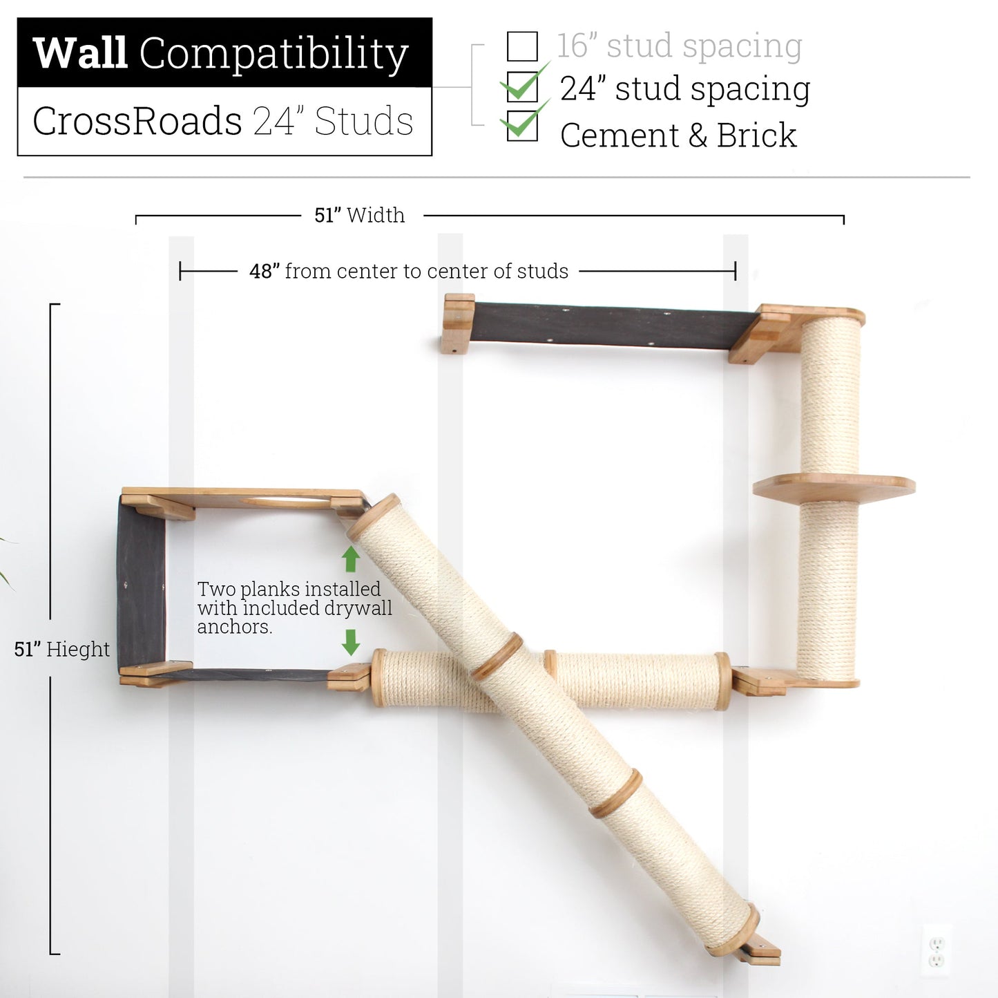X-Shaped Cat Scratcher - Multi-Angle Climbing System with Ramp Access